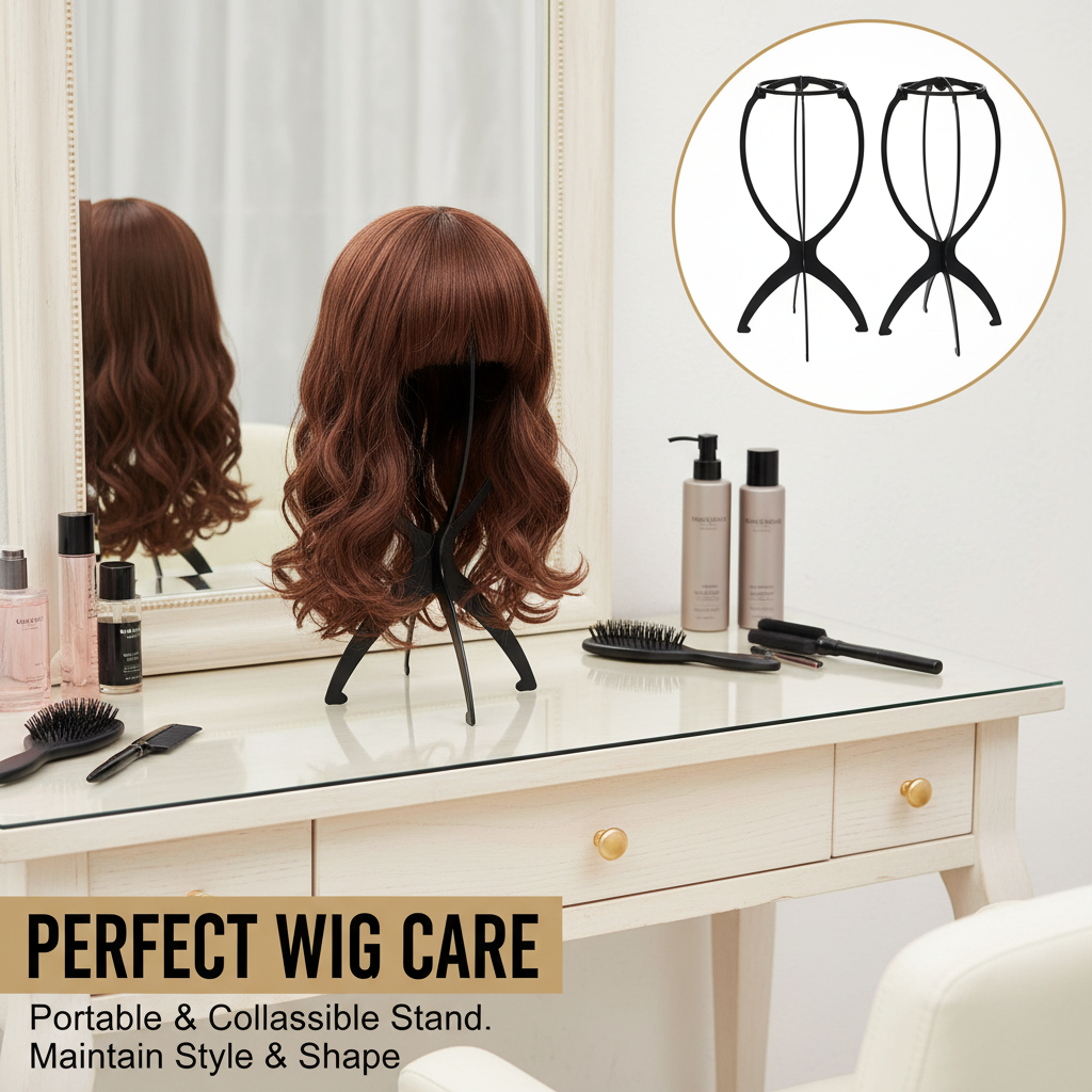 Home Barbershop - Folding Wig Stand Plastic Portable Hat