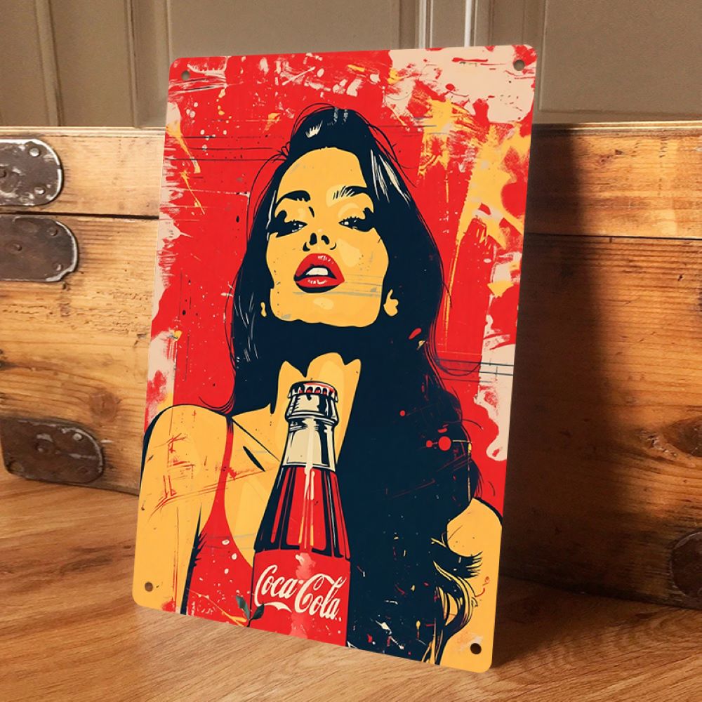 Home Bar Cafe - 1PC 2D flat vintage Coca Cola