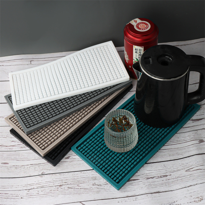 Home Bar Setup - Bar Mat Coffee Maker Countertop Spill