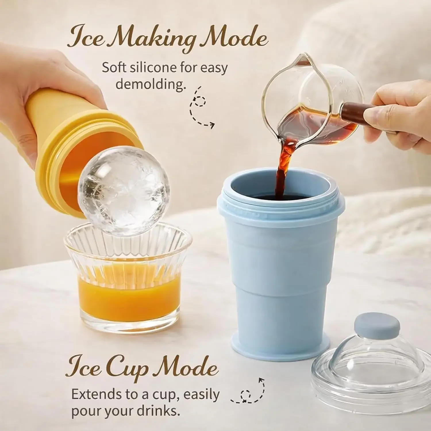 2-in-1 Collapsible Silicone Ic - Ice Mold Sphere 리뷰 및 가격