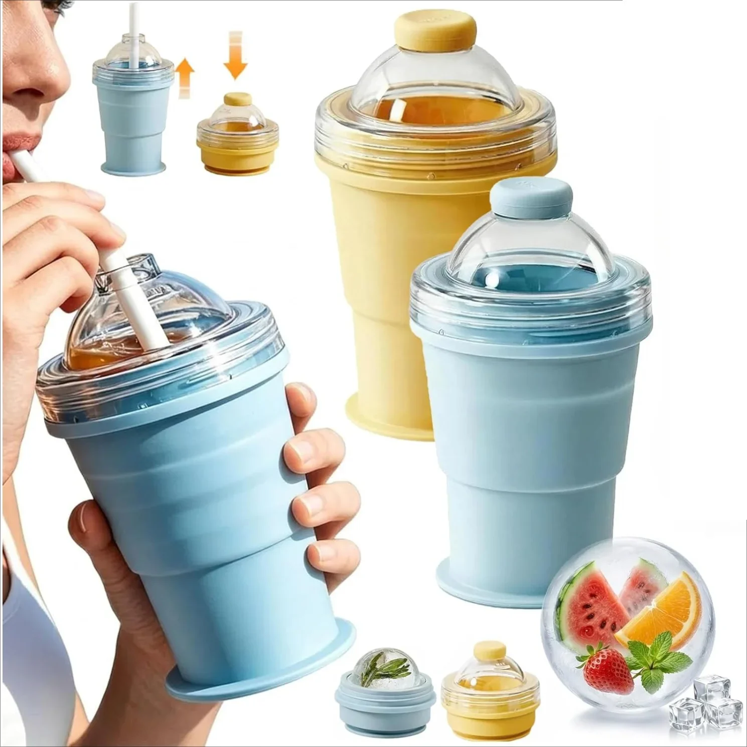 2-in-1 Collapsible Silicone Ic - Ice Mold Sphere 리뷰 및 가격