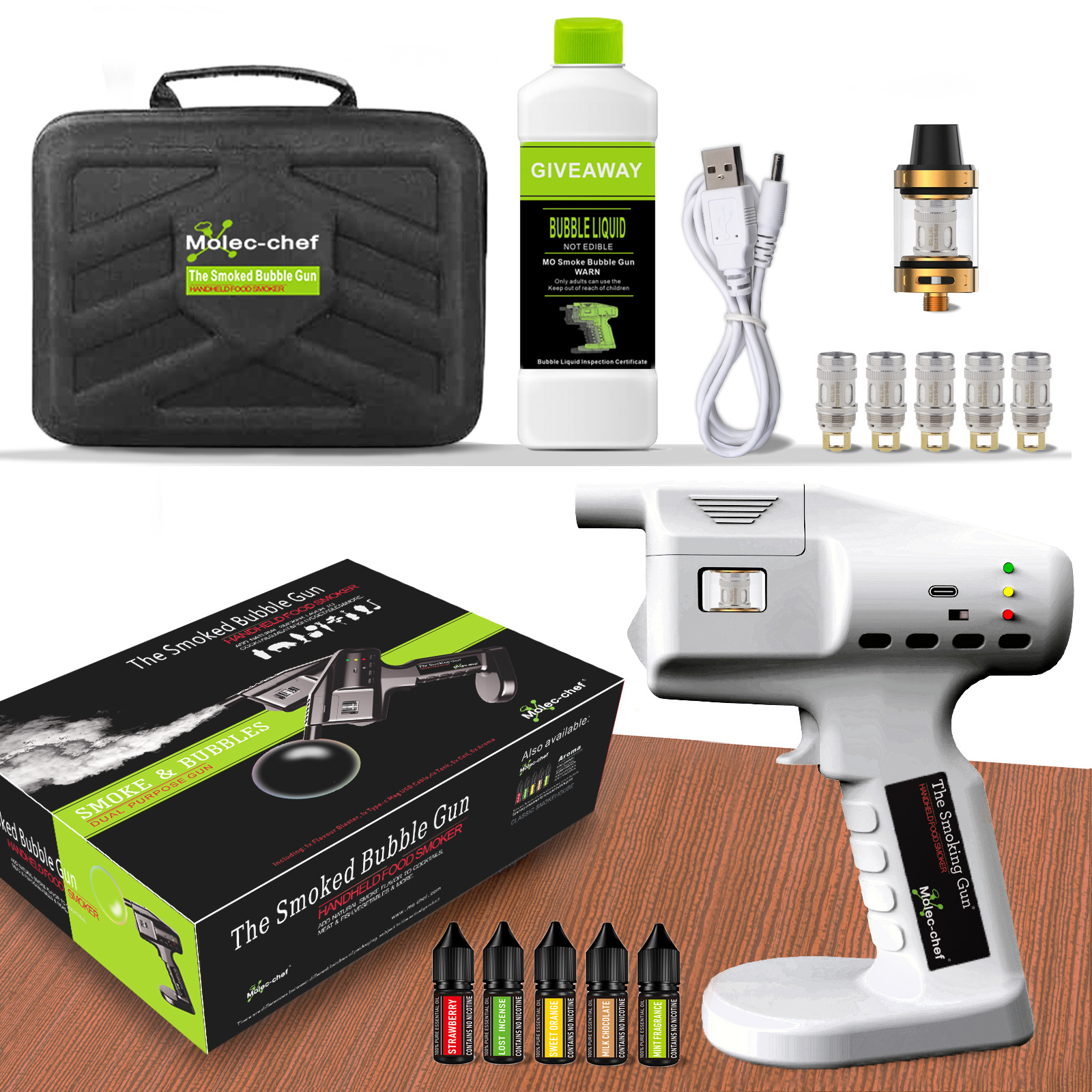 White Smoked Bubble Gun with F - Smoking Gun Kit 리뷰 및 가격