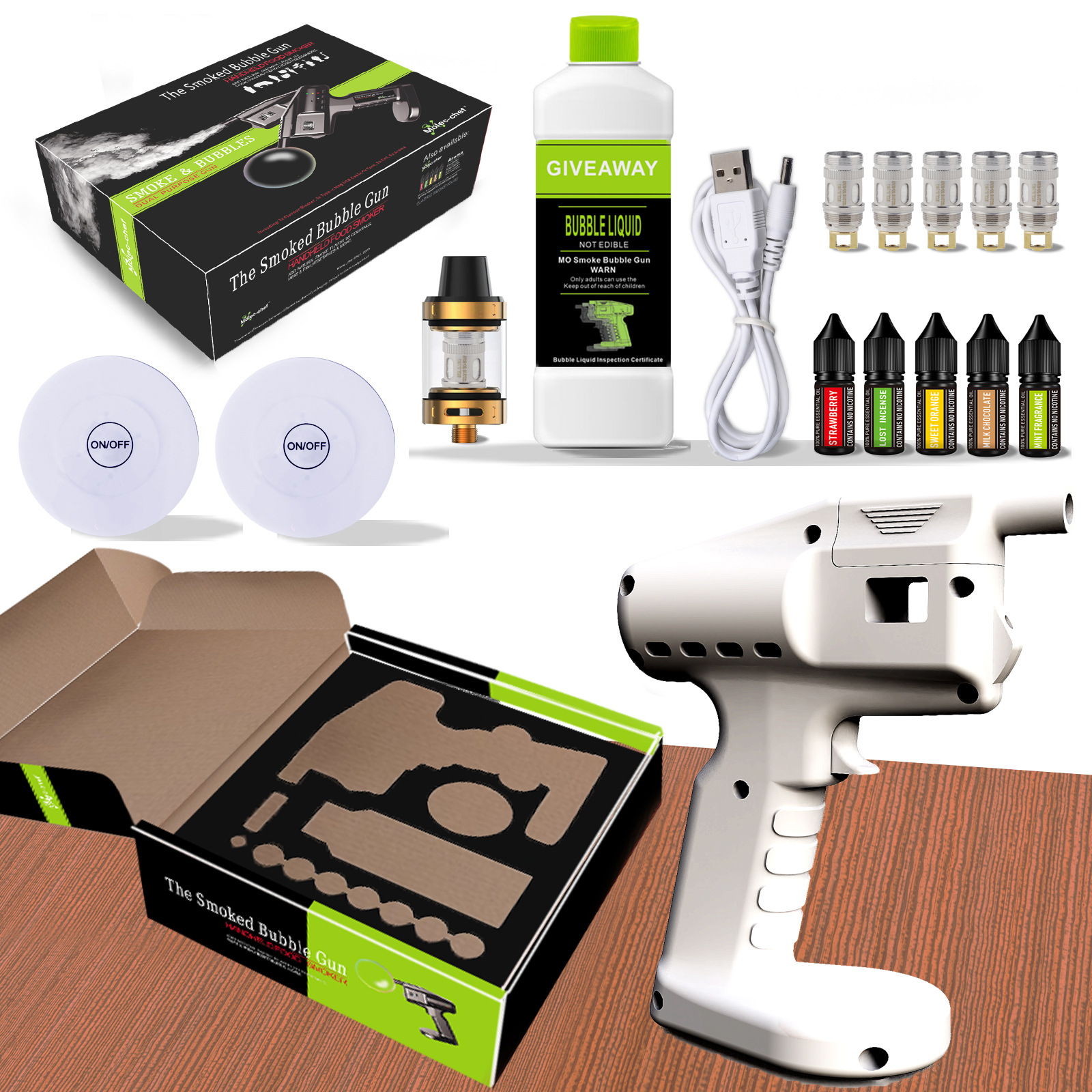 White Smoked Bubble Gun with F - Smoking Gun Kit 리뷰 및 가격