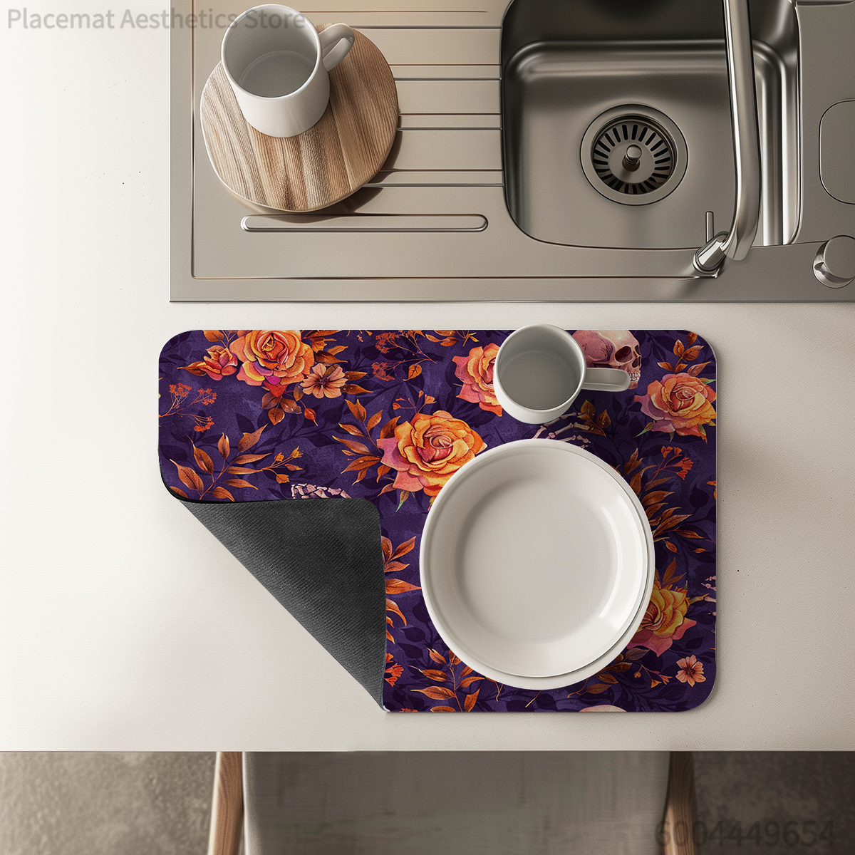 Coffee Cup Drying Mat Hallowee - Bar Mat Rubber 리뷰 및 가격