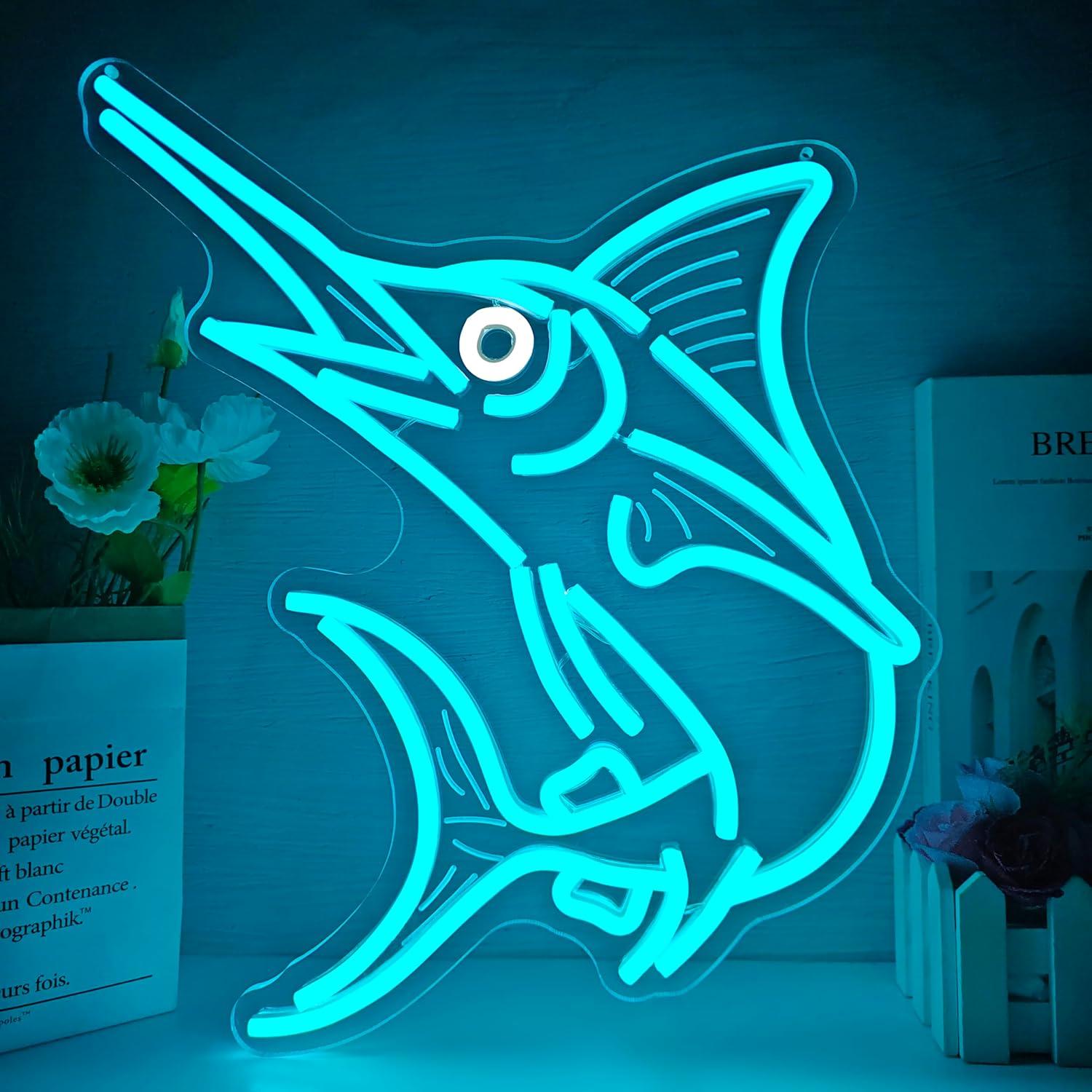 Marlin Fish Neon Sign Deep Sea - Home Bar Signs 리뷰 및 가격
