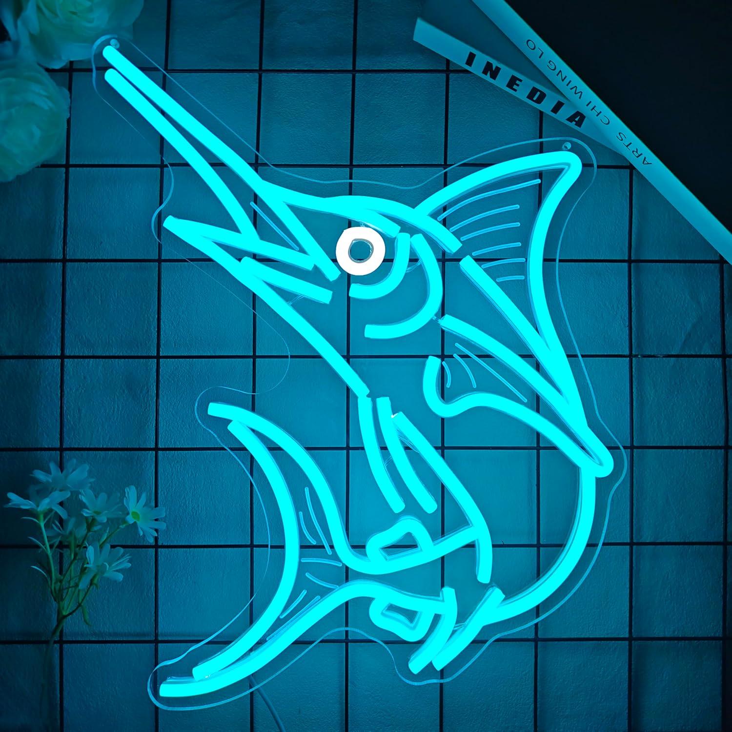 Marlin Fish Neon Sign Deep Sea - Home Bar Signs 리뷰 및 가격