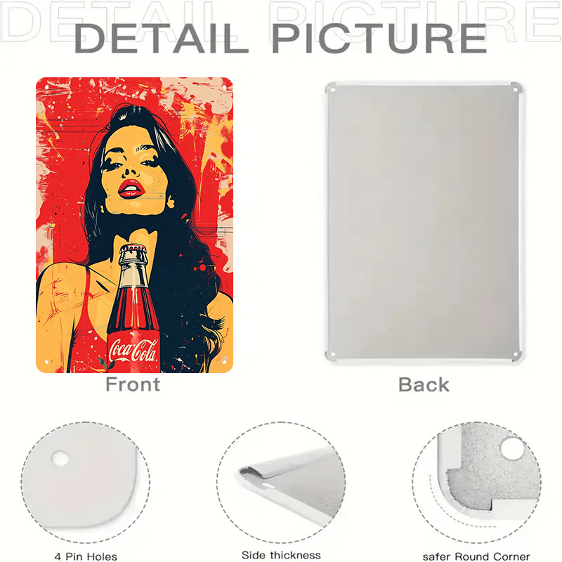 1PC 2D flat vintage Coca Cola  - Home Bar Cafe 리뷰 및 가격
