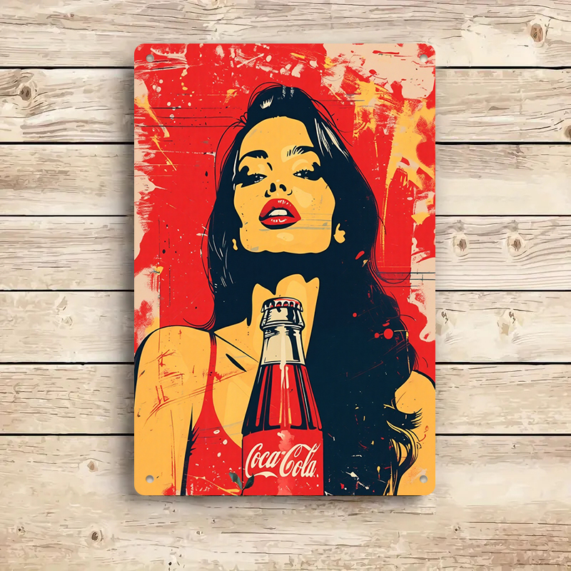 1PC 2D flat vintage Coca Cola  - Home Bar Cafe 리뷰 및 가격