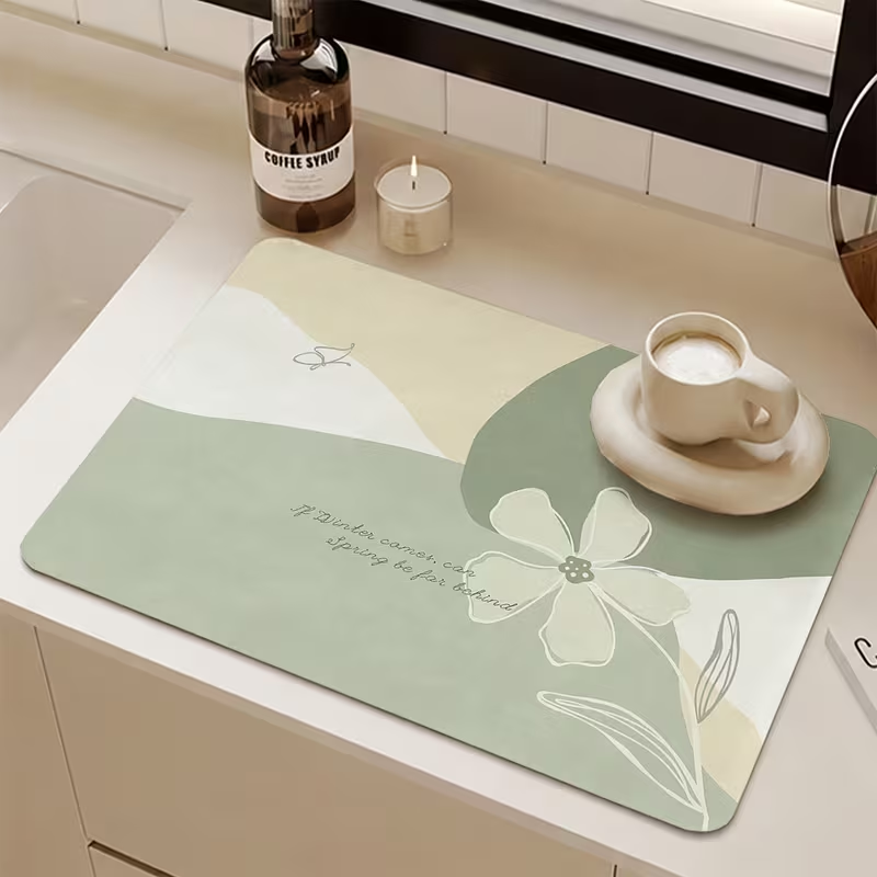 Minimalist Sage Green Abstract - Bar Mat Rubber 리뷰 및 가격