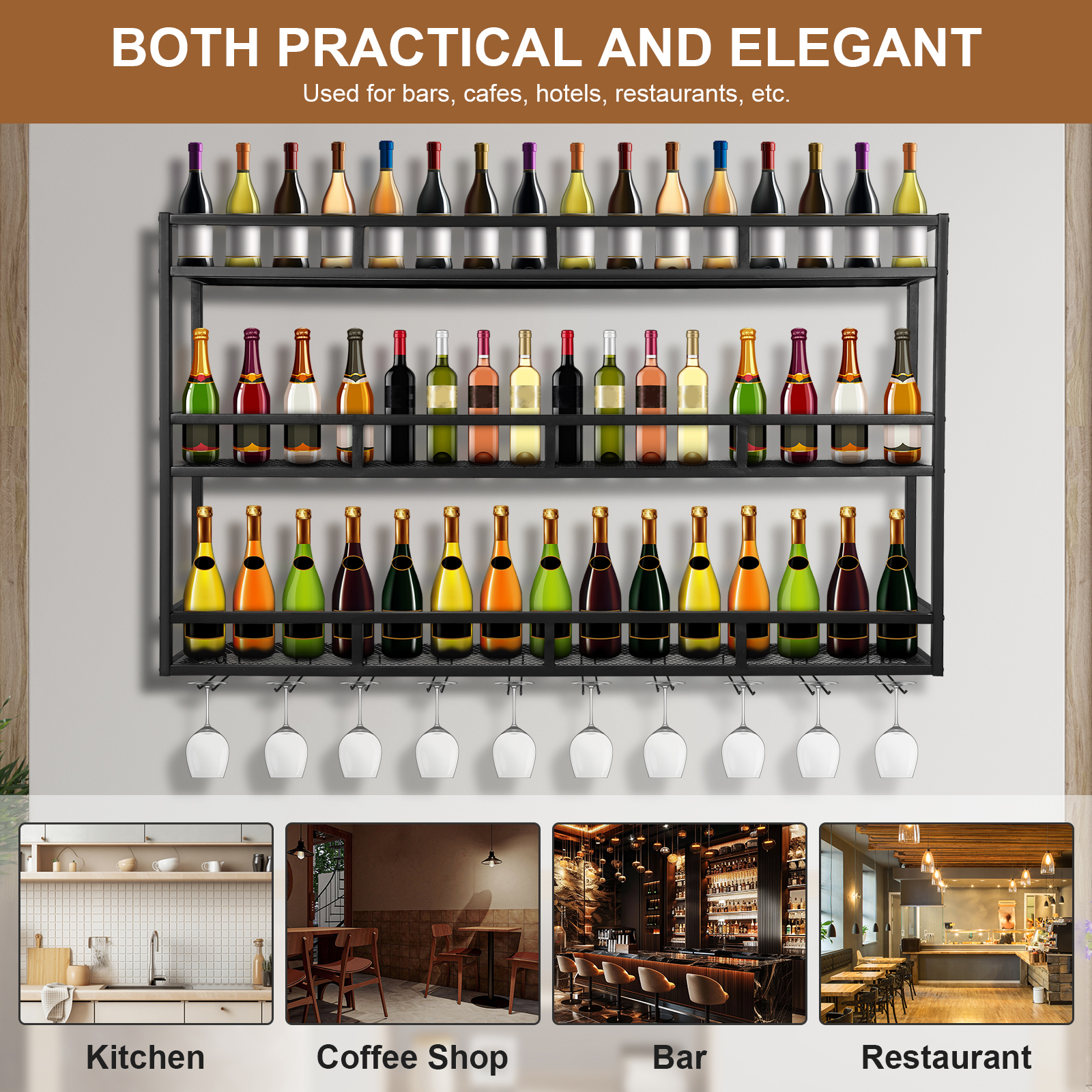 Bar Liquor Bottle Display Shel - Home Bar Shelves 리뷰 및 가격