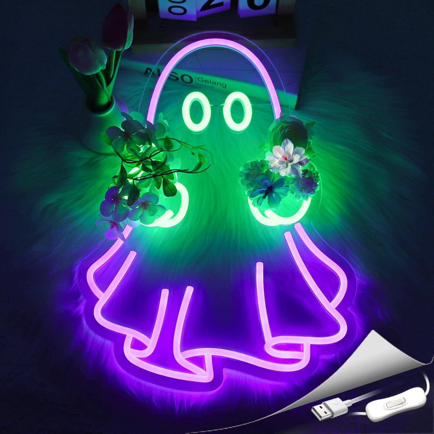 Ghost Neon Sign USB Powered LE - Home Bar Signs 리뷰 및 가격