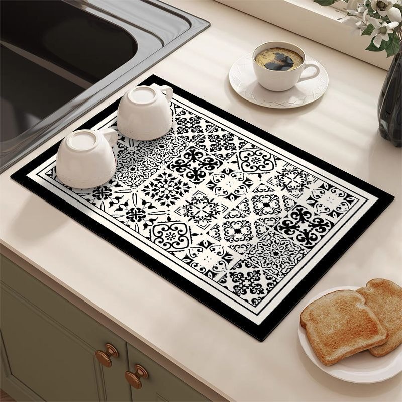 Retro Tile Pattern Absorbent D - Bar Mat Rubber 리뷰 및 가격