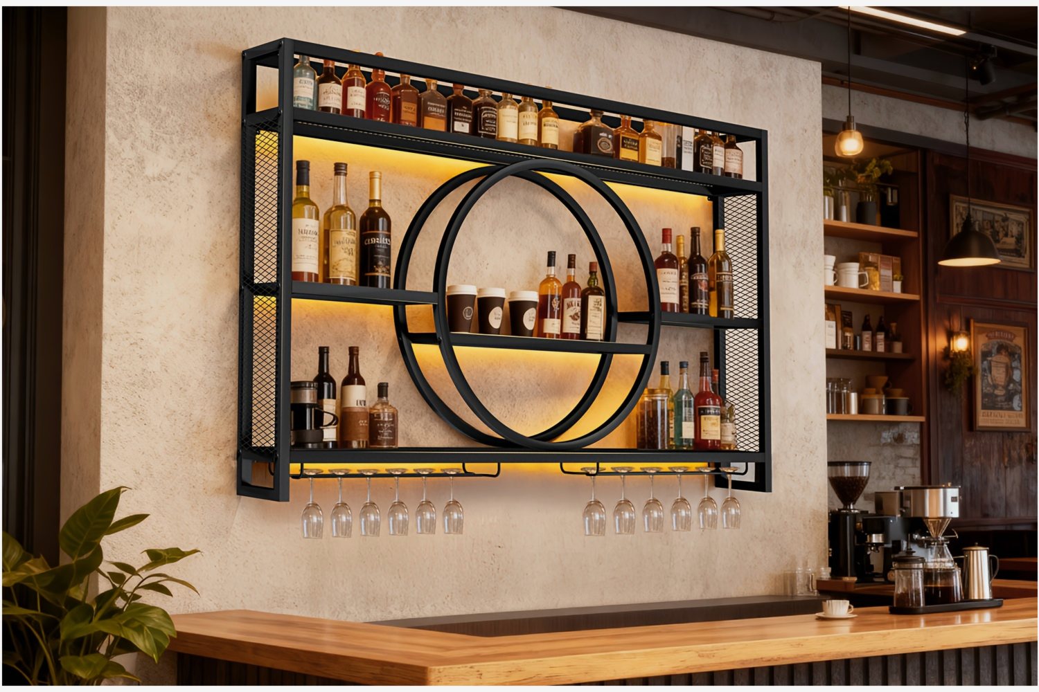 Stylish 3-Tier Wall-Mounted Me - Home Bar Setup 리뷰 및 가격