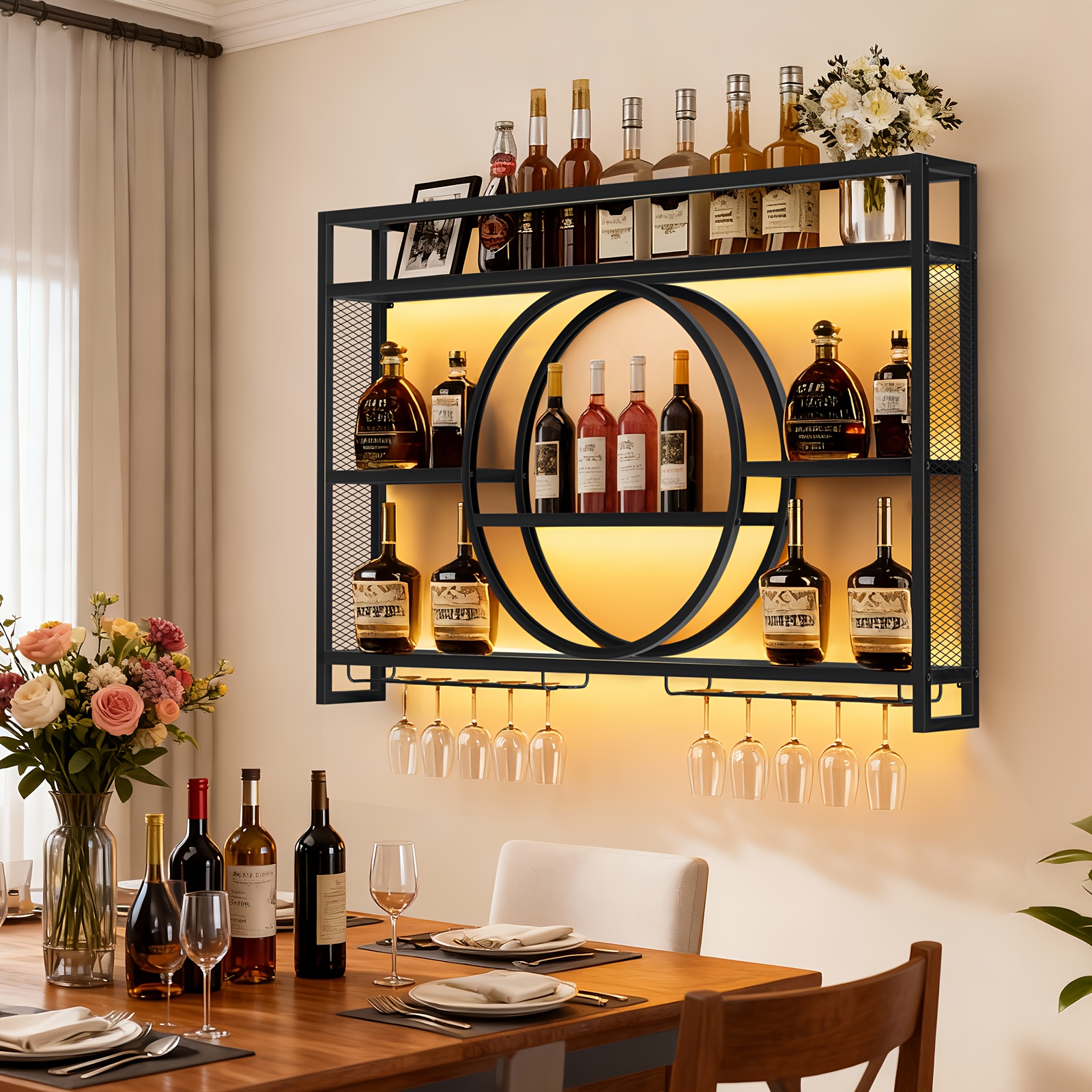 Stylish 3-Tier Wall-Mounted Me - Home Bar Setup 리뷰 및 가격