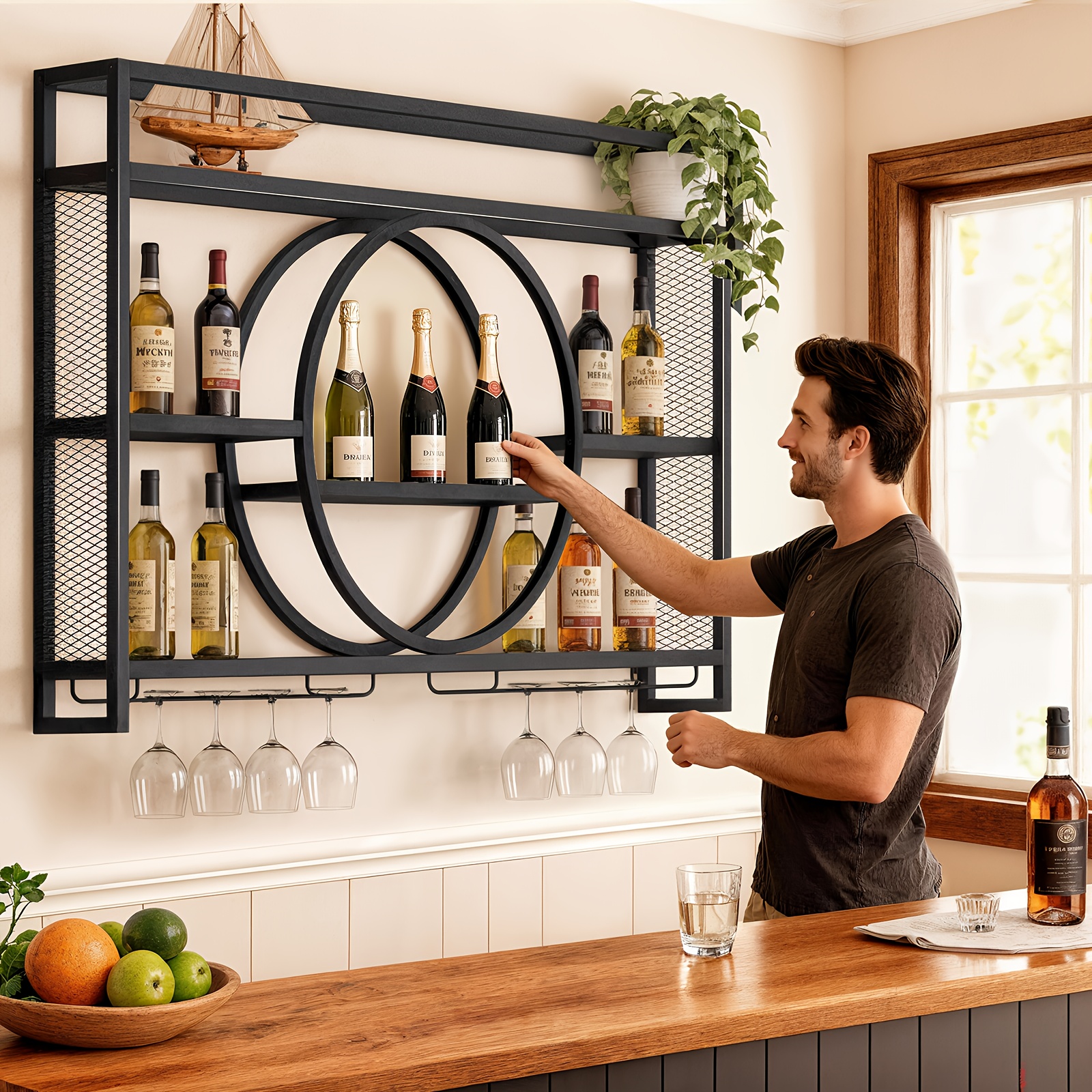 Stylish 3-Tier Wall-Mounted Me - Home Bar Setup 리뷰 및 가격