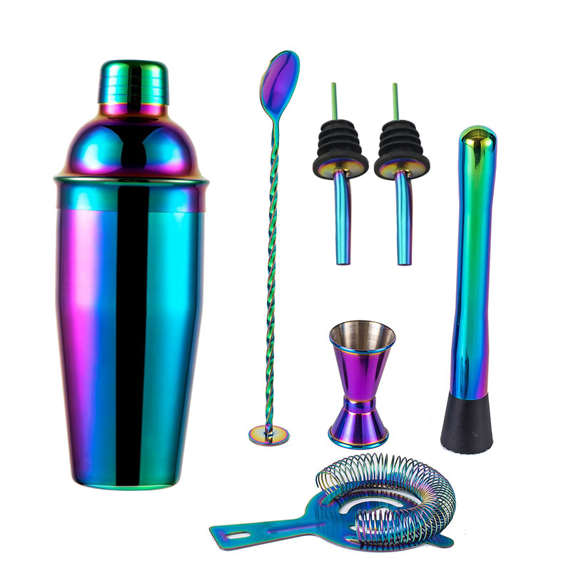 5/7pcs Rainbow Cocktail Shaker - Boston Shaker Set 리뷰 및 가격