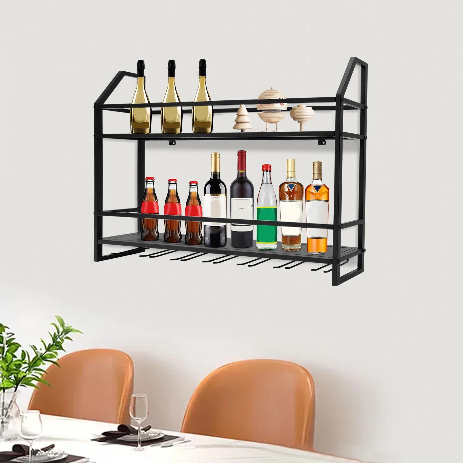 Bar Wine Shelf Wall-Mounted Bo - Home Bar Shelves 리뷰 및 가격