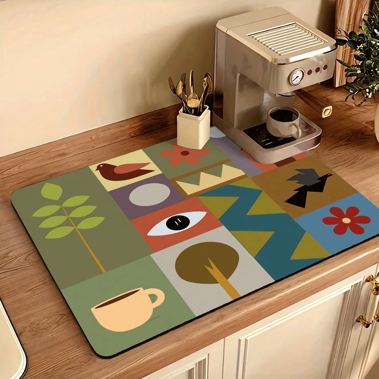 Mid-Century Modern Geometric P - Bar Mat Rubber 리뷰 및 가격