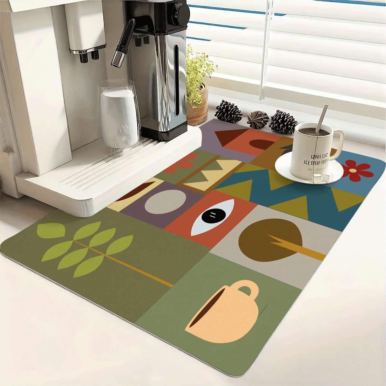 Mid-Century Modern Geometric P - Bar Mat Rubber 리뷰 및 가격
