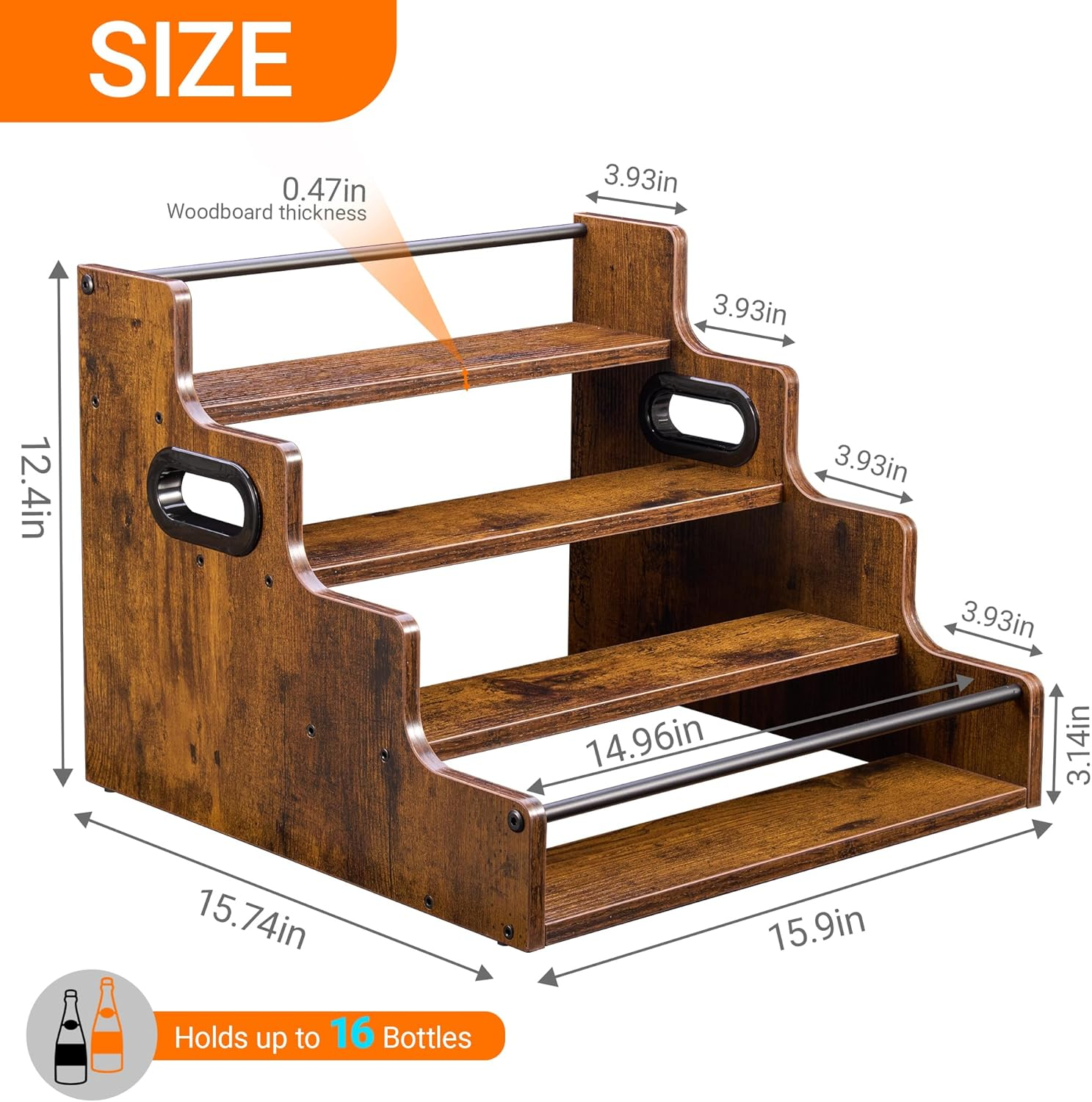 Liquor Bottle Display Shelf, C - Home Bar Stand 리뷰 및 가격