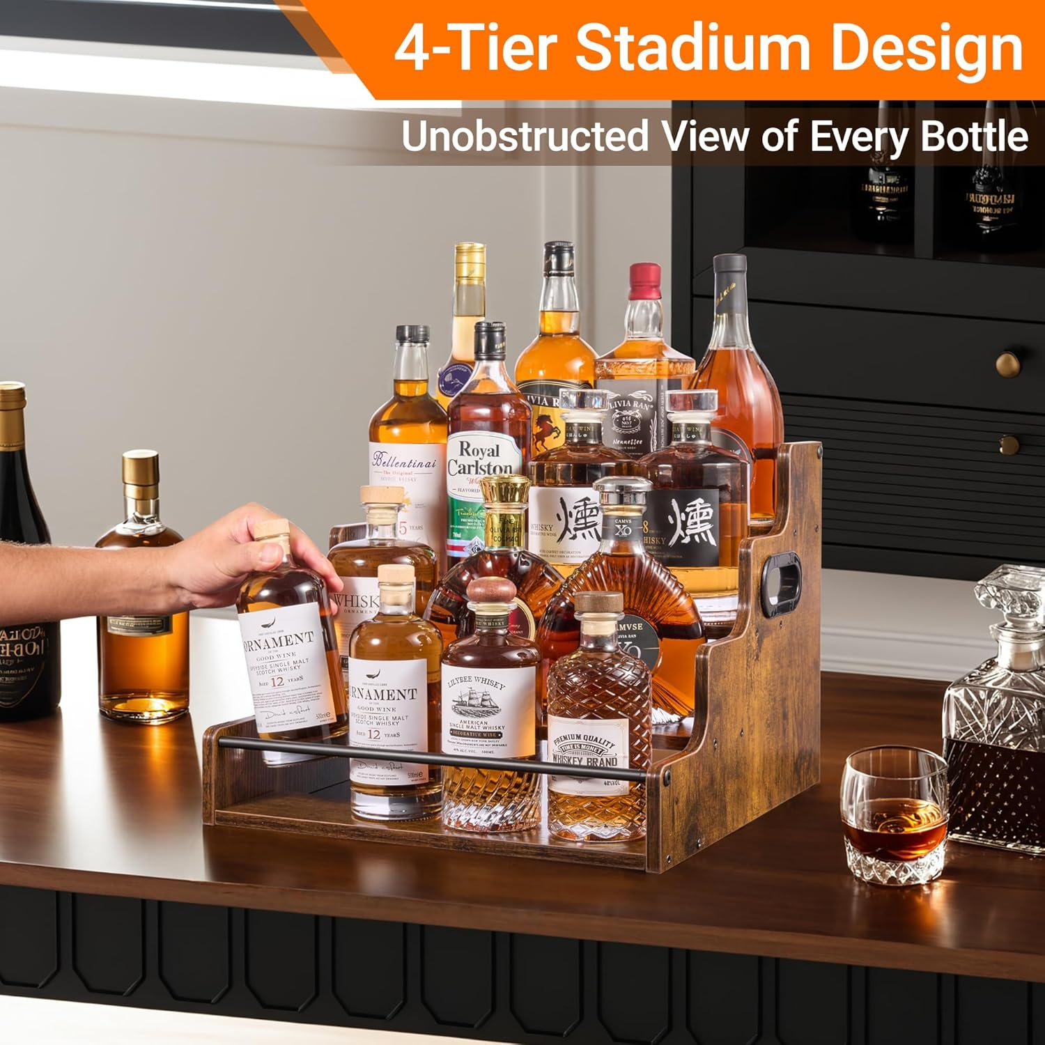 Liquor Bottle Display Shelf, C - Home Bar Stand 리뷰 및 가격