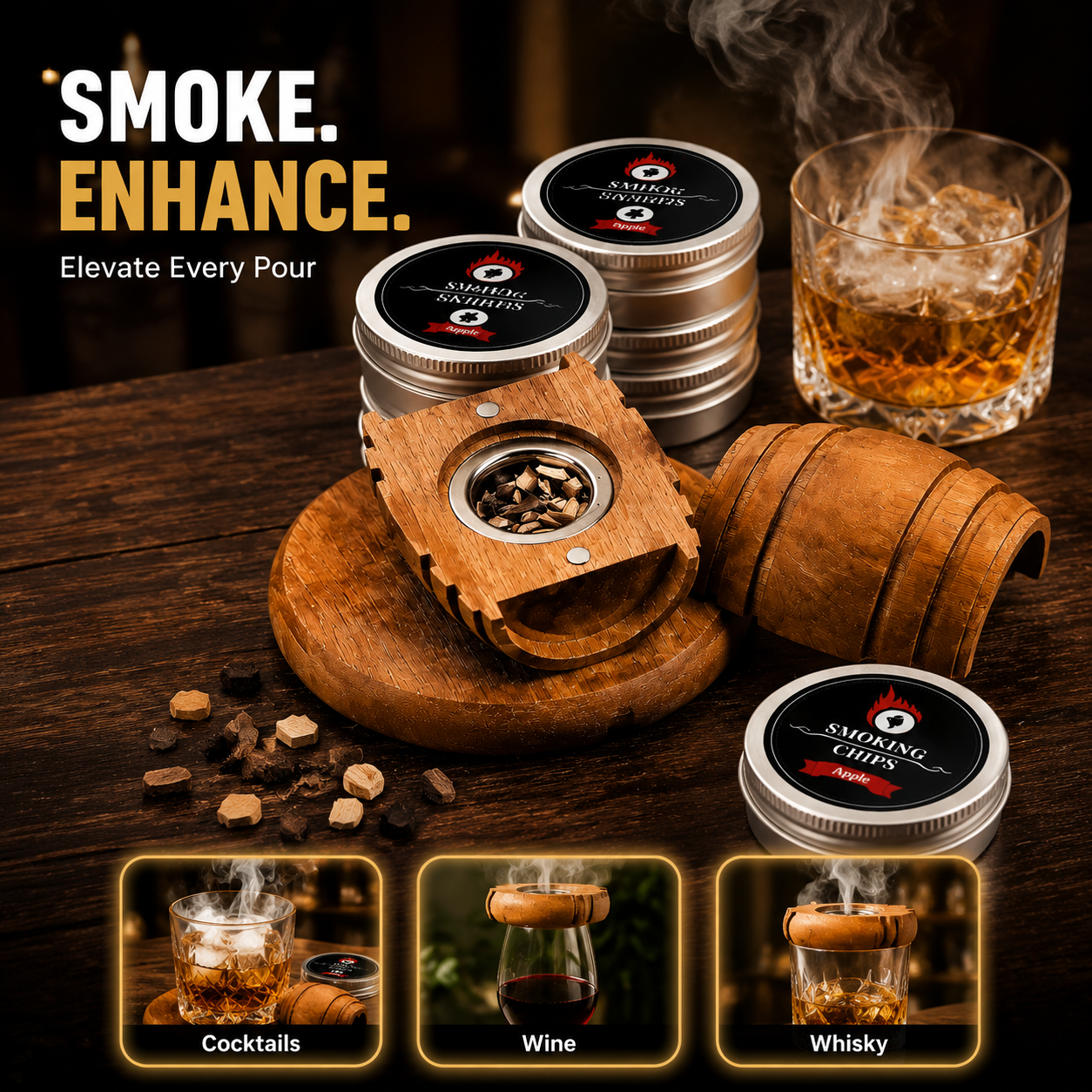 Whisky Smoking Kit, Oak Smoker - Smoking Gun Kit 리뷰 및 가격
