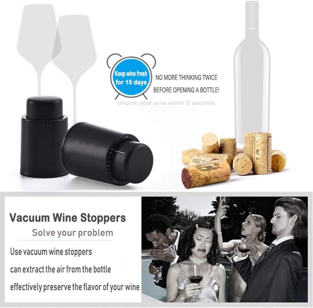 Vacuum Wine Bottle Cap Stopper - Wine Preservation Pump 리뷰 및 가격
