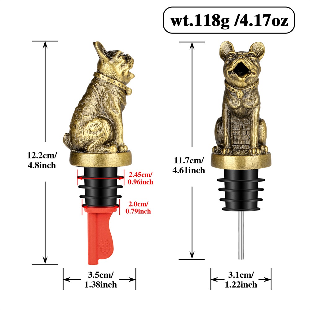 Cute French Bulldog Wine Pouer - Wine Preservation Pump 리뷰 및 가격