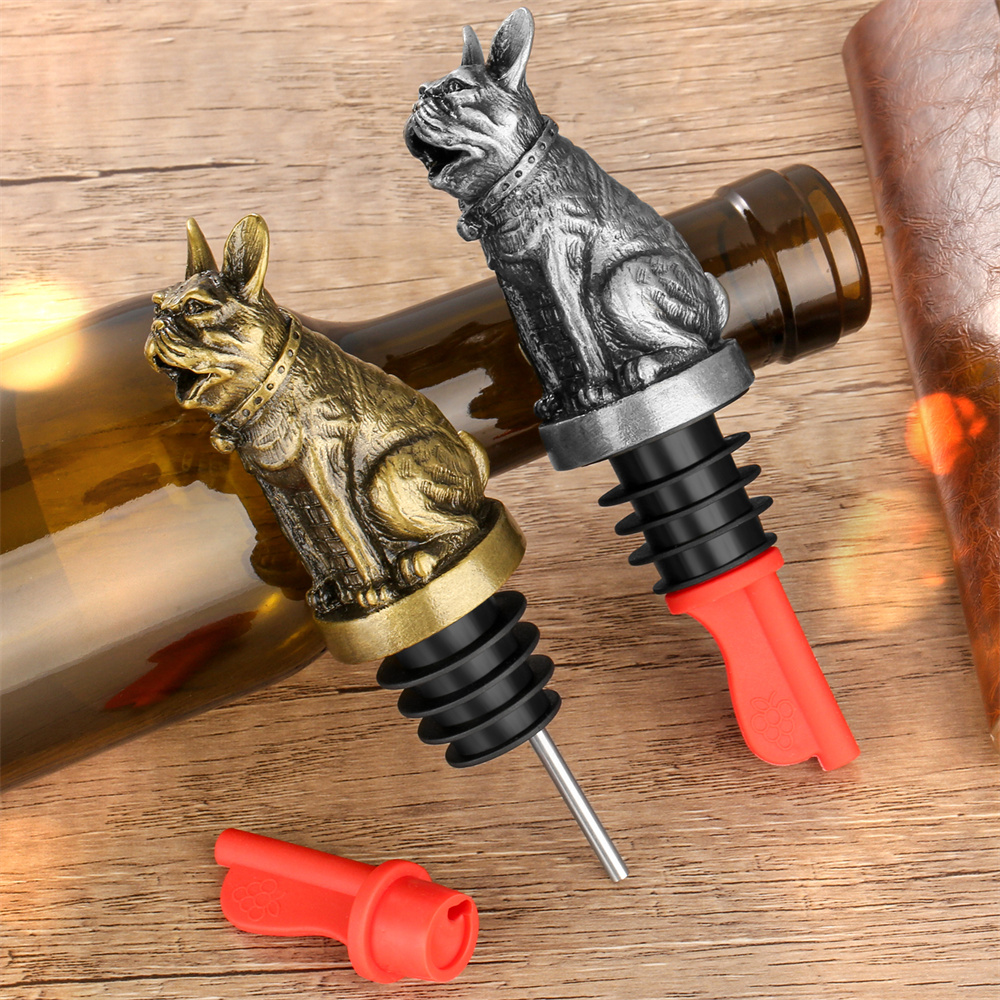 Cute French Bulldog Wine Pouer - Wine Preservation Pump 리뷰 및 가격