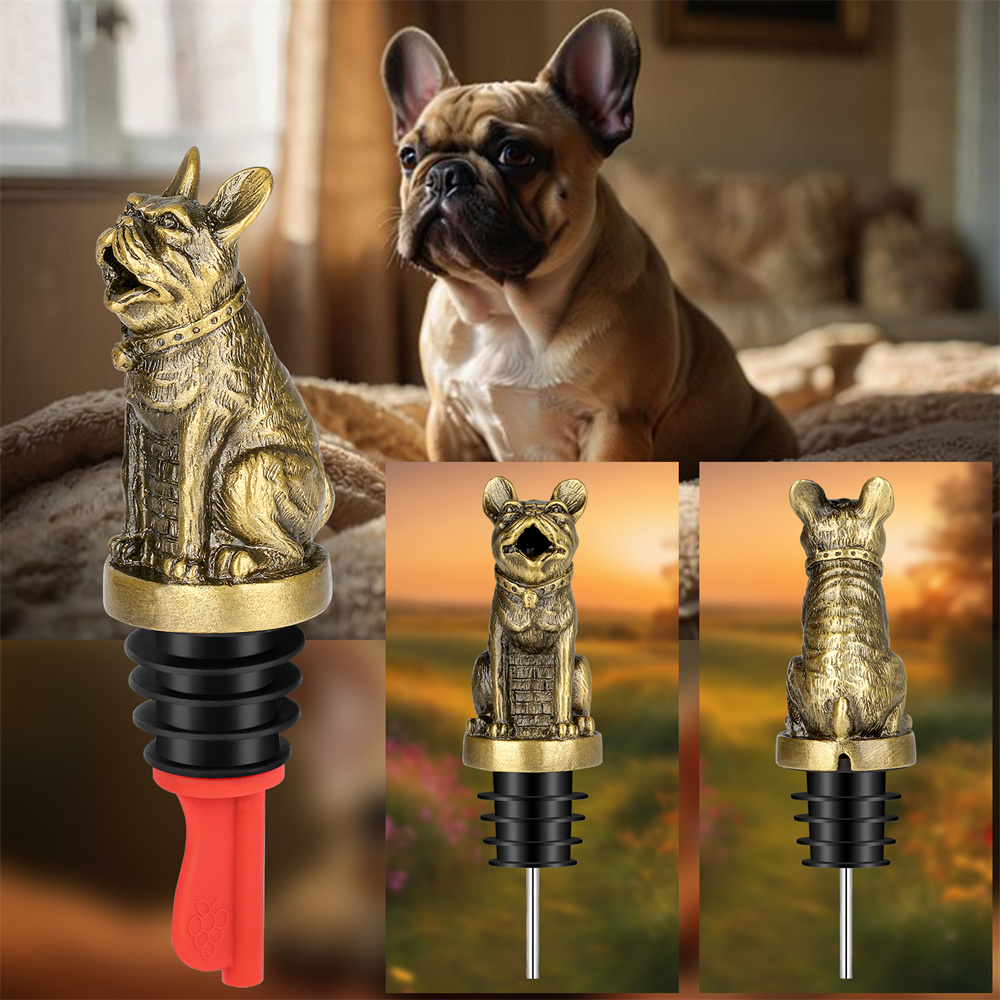 Cute French Bulldog Wine Pouer - Wine Preservation Pump 리뷰 및 가격