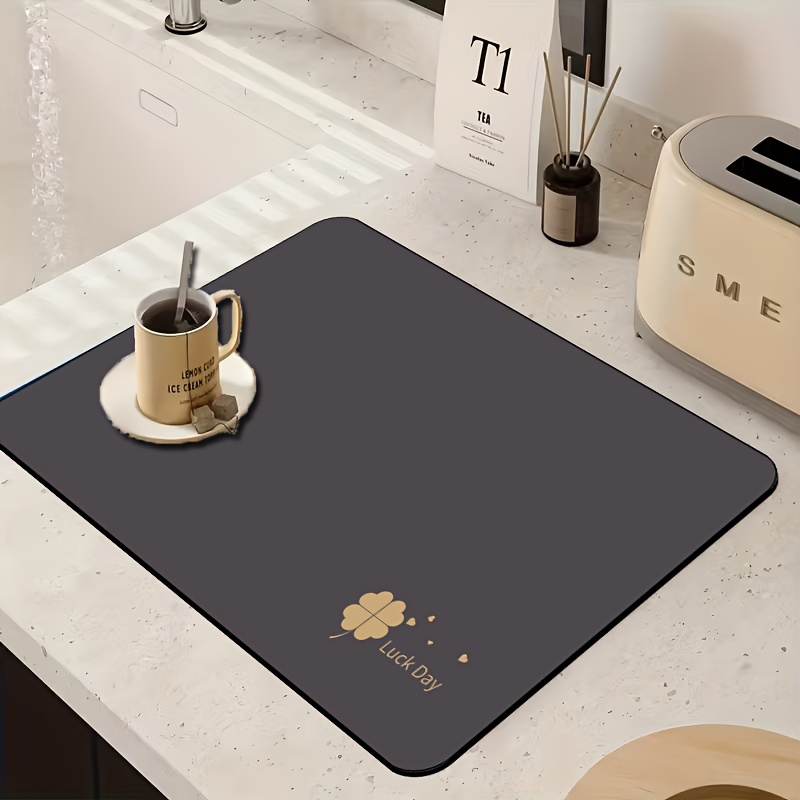 Dark Grey Clover Luck Dish Dry - Bar Mat Rubber 리뷰 및 가격