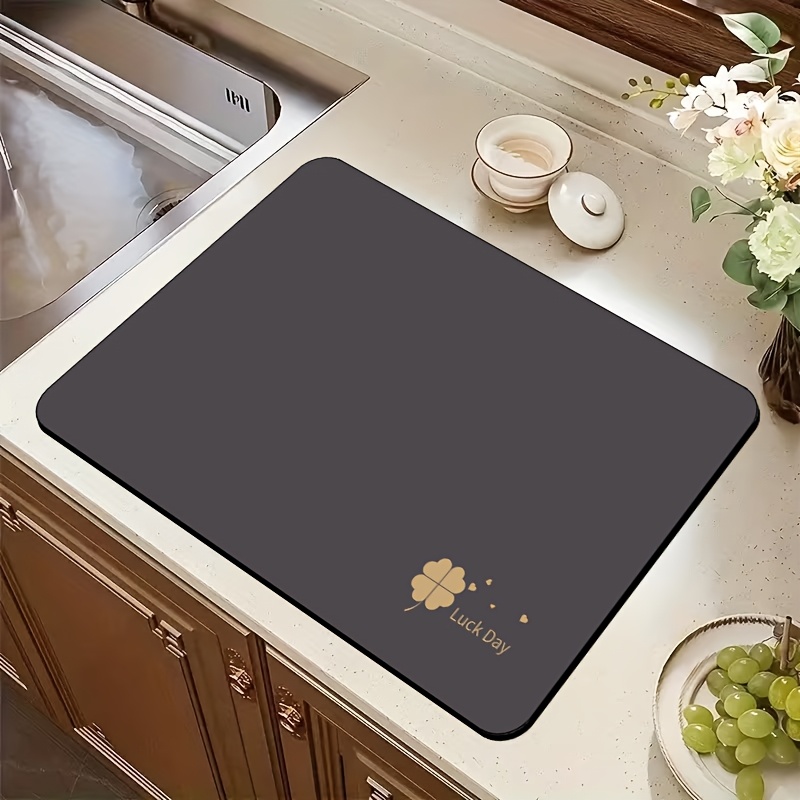 Dark Grey Clover Luck Dish Dry - Bar Mat Rubber 리뷰 및 가격