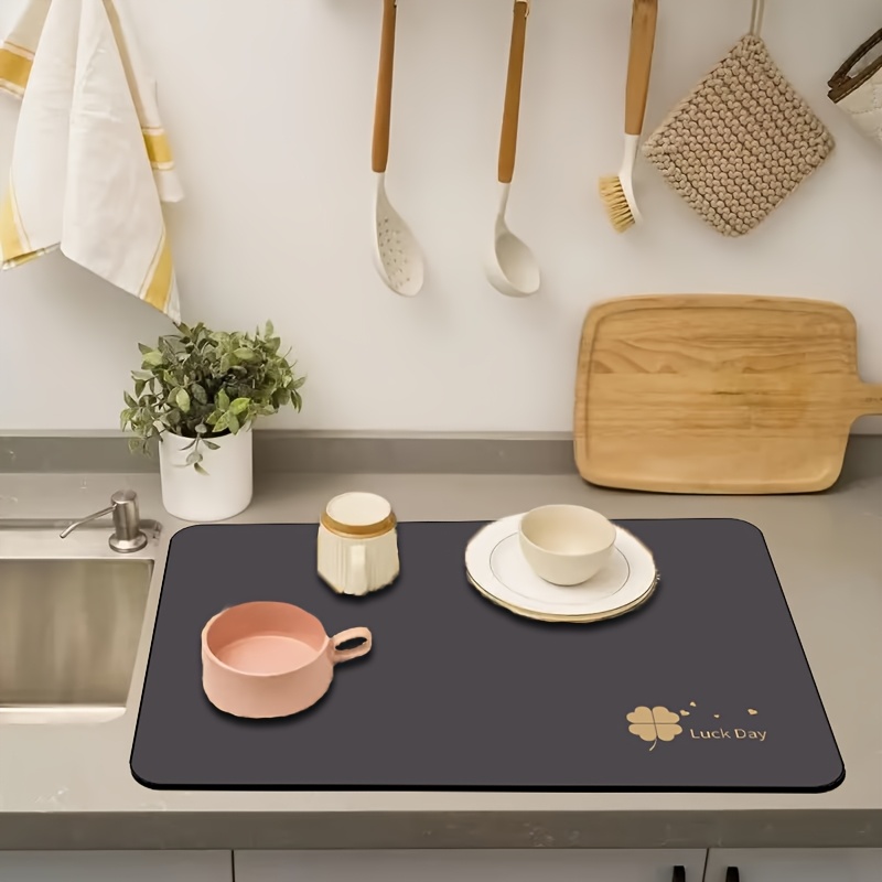 Dark Grey Clover Luck Dish Dry - Bar Mat Rubber 리뷰 및 가격