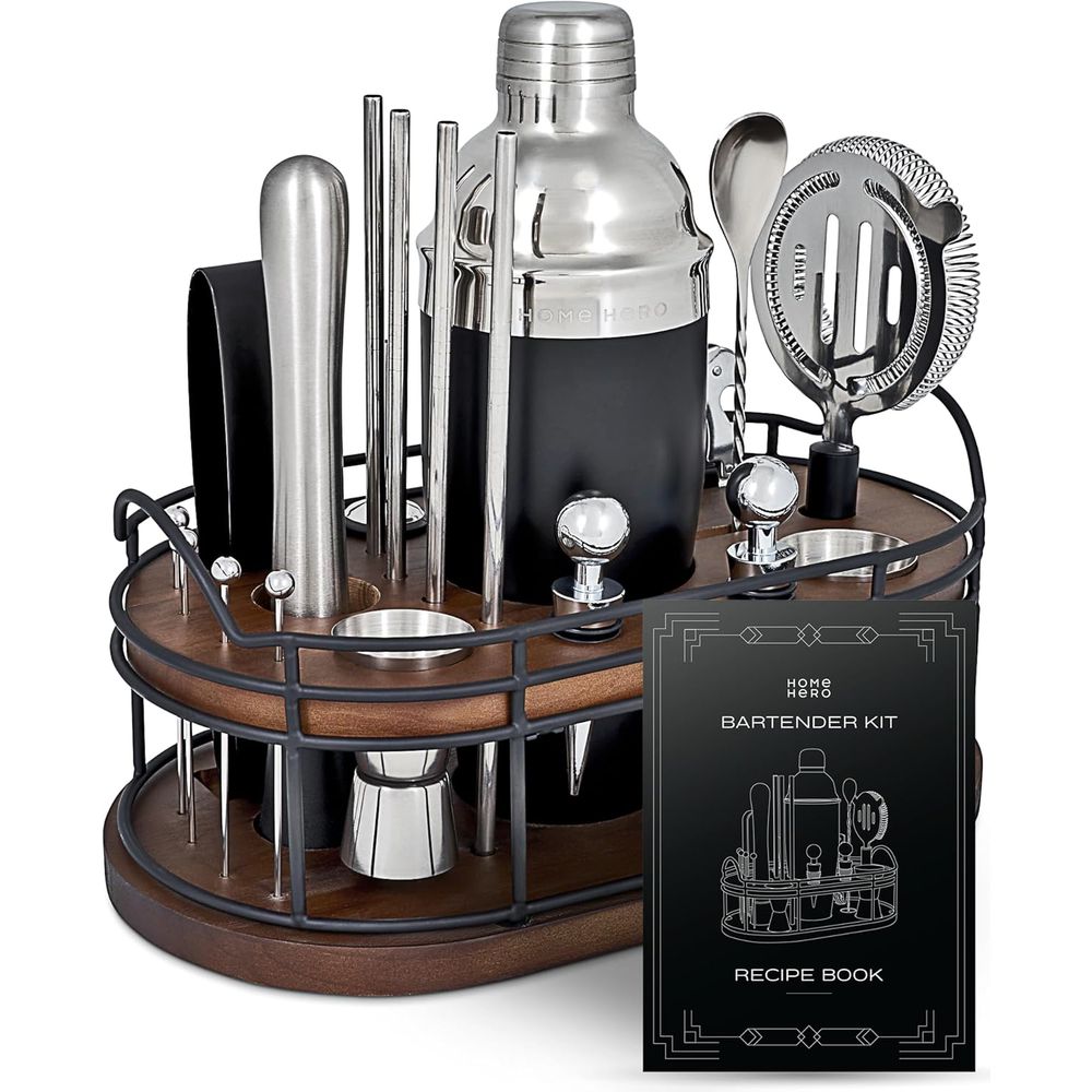 22-Piece Cocktail Shaker Set w - Cocktail Recipe Book 리뷰 및 가격